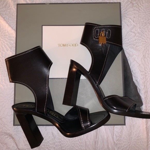 Tom Ford — Padlock open toe heel sandal SS19 - Picture 2 of 4